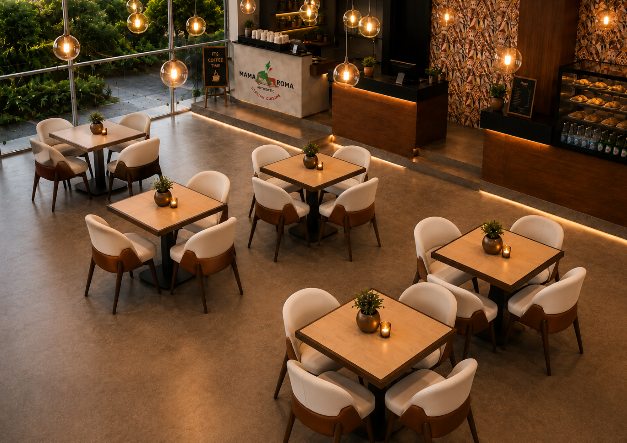 Ground floor cafe interior